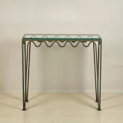 Chic Verdigris Meandre and Glass Console by Design Fr res - 2505136