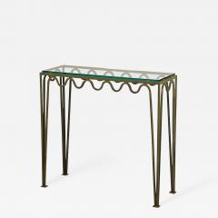 Chic Verdigris Meandre and Glass Console by Design Fr res - 2506736