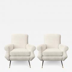 Chic pair of Italian Mid Century Modern Lounge Chairs 1950s - 2678718