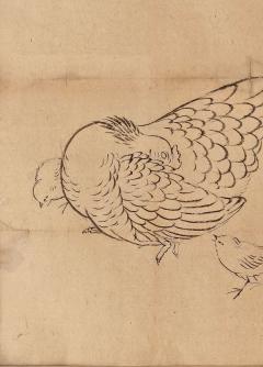 Chicken and Chick Japan circa 1850 - 3699471