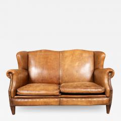 Child Size Brown Leather Sofa - 4152259