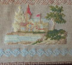 Child s Sampler American Dated 1887  - 2756226