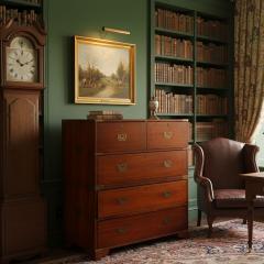 China Trade Camphor Brass Mounted British Campaign Chest ca 1840 - 4502203