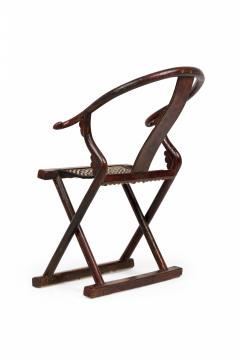 Chinese 19th Century Hoop Back Horseshoe Folding Armchair - 4170245