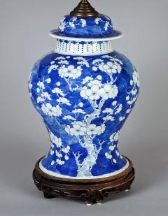 Chinese Antique Blue White Prunus Lamp - 1276889