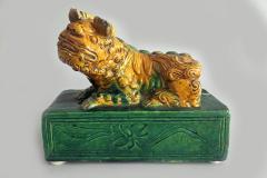 Chinese Antique Sancai Glazed Foo Dog - 2555864