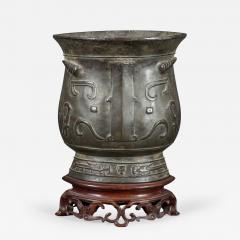 Chinese Archaic Design Bronze Vase - 328358