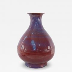 Chinese Aubergine and Blue Changing Glaze Bulbous Vase - 4412618