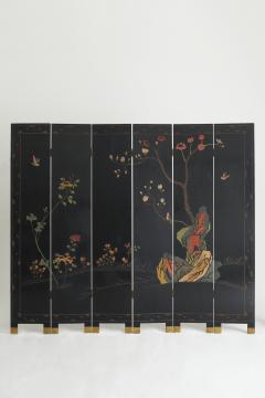 Chinese Black Lacquer Screen - 4004677