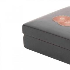 Chinese Black Lacquered Box With Flowers - 4673252