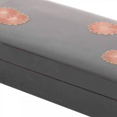 Chinese Black Lacquered Box With Flowers - 4673254