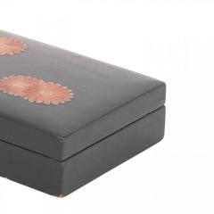 Chinese Black Lacquered Box With Flowers - 4673255