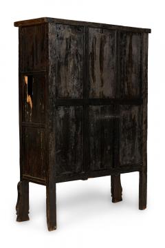 Chinese Black Lacquered Elm Cabinet - 4631854
