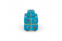 Chinese Blue Floral Cubical Urn - 4671911