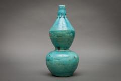 Chinese Blue Glaze Gourd Shape Vase - 339215