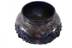 Chinese Blue and Gold Painted Lidded Porcelain Pot - 4651125