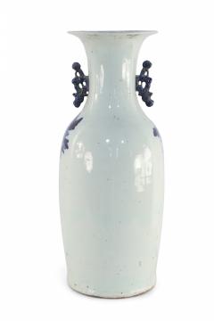 Chinese Blue and White Deer and Floral Motif Porcelain Urn - 4200336