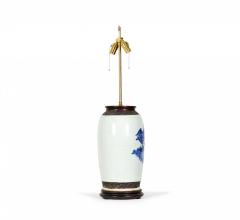 Chinese Blue and White Rooster and Florals Design Porcelain Vase Table Lamp - 4170896