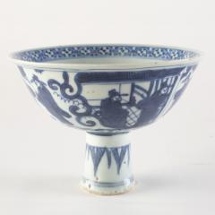 Chinese Blue and White Stem Cup - 2986189