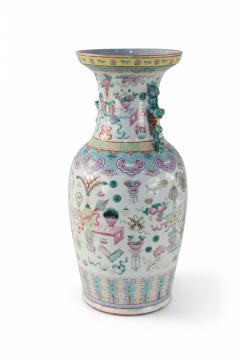 Chinese Bogu Pattern Tiger Handled Porcelain Vase - 4201139