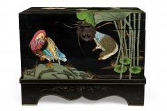 Chinese Box on Base with Paintings of Birds and Plants - 4675668