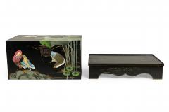 Chinese Box on Base with Paintings of Birds and Plants - 4675673
