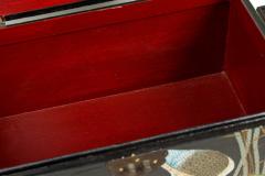 Chinese Box on Base with Paintings of Birds and Plants - 4675677