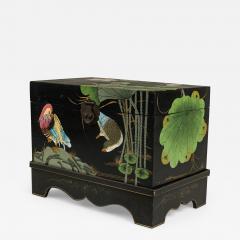 Chinese Box on Base with Paintings of Birds and Plants - 4742161