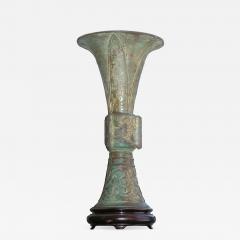 Chinese Bronze Beaker Gu Vase - 568589