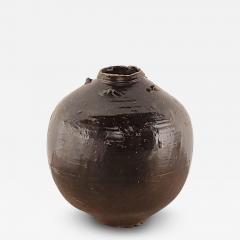 Chinese Brown Glazed Stoneware Martaban Jar circa 1850 - 3871407