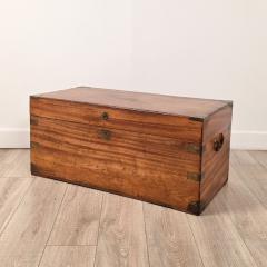 Chinese Camphor Brass Mounted Campaign Trunk circa 1890 - 4824923