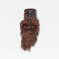 Chinese Carved Bamboo Root Face Wall Hanging - 4522898