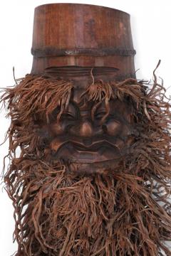 Chinese Carved Bamboo Root Face Wall Hanging - 4519921