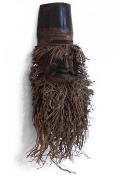 Chinese Carved Bamboo Root Face Wall Hanging - 4519925