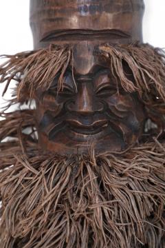 Chinese Carved Bamboo Root Face Wall Hanging - 4519928