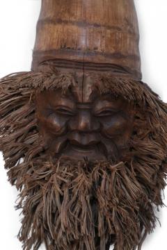 Chinese Carved Bamboo Root Face Wall Hanging - 4519933