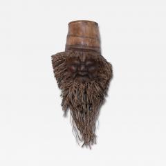 Chinese Carved Bamboo Root Face Wall Hanging - 4522902