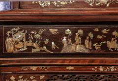 Chinese Carved Hardwood Cabinet with Mother of pearl Inlay - 636484