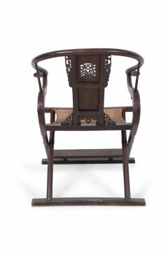 Chinese Carved Horseshoe Back Folding Chair - 2798183