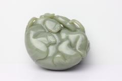 Chinese Carved Jade Elephant with its Head Turned Caressing its Tail China - 4417929
