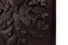 Chinese Carved Monkey Wall Plaque - 4321457
