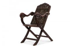 Chinese Carved Walnut Arm Chair - 4172902