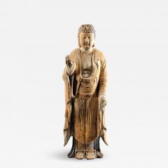 Chinese Carved Wood Teaching Buddha in Ming Style - 1221135