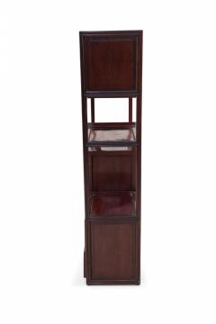 Chinese Carved Wood and Red Accented Bogu Etagere Shelf - 2798774