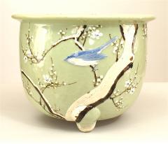 Chinese Celadon Porcelain Pot with Bird - 4519721