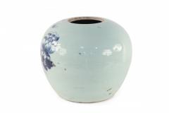 Chinese Celadon and Blue Peacock Porcelain Vase - 4198690