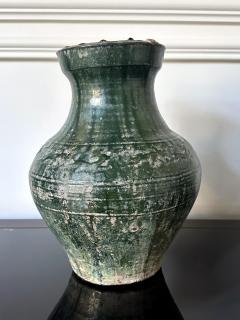 Chinese Ceramic Hu Jar with Green Glaze Han Dynasty - 3262366