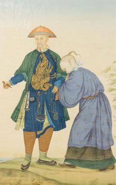 Chinese Chinoiserie Scene Portrait - 4517133