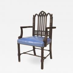 Chinese Chippendale Mahogany Arm Chair - 1407841