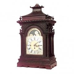 Chinese Chippendale Mahogany Mantel Clock - 4630872